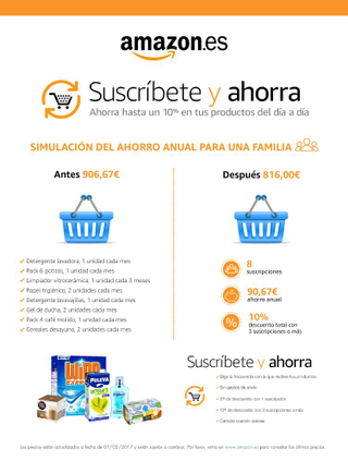 Illustration for article titled Amazon lanza en España un servicio de suscripción para que nunca olvides los productos básicos